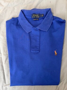 Polo by Ralph Lauren Men’s Royal Blue Short-Sleeve Polo with Embroidered Pony